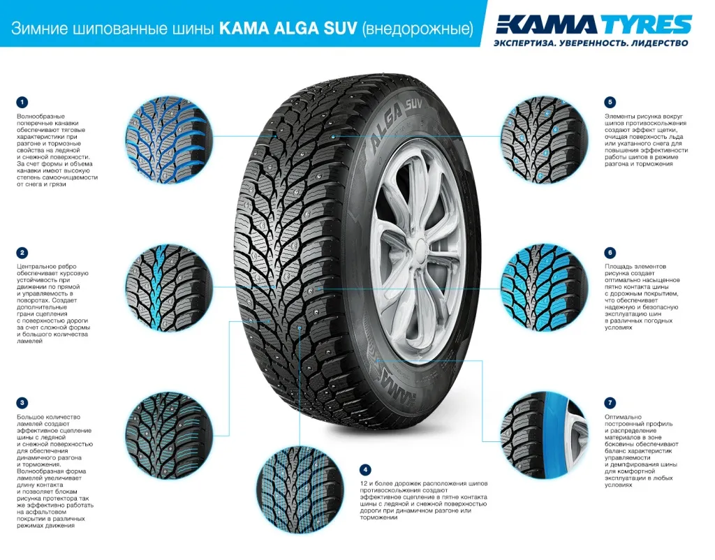Зимние шипованные шины KAMA ALGA SUV (НК-532) 185/75 R16 в Новопскове Зимние шипованные шины KAMA ALGA SUV (НК-532) 185/75 R16 в Новопскове